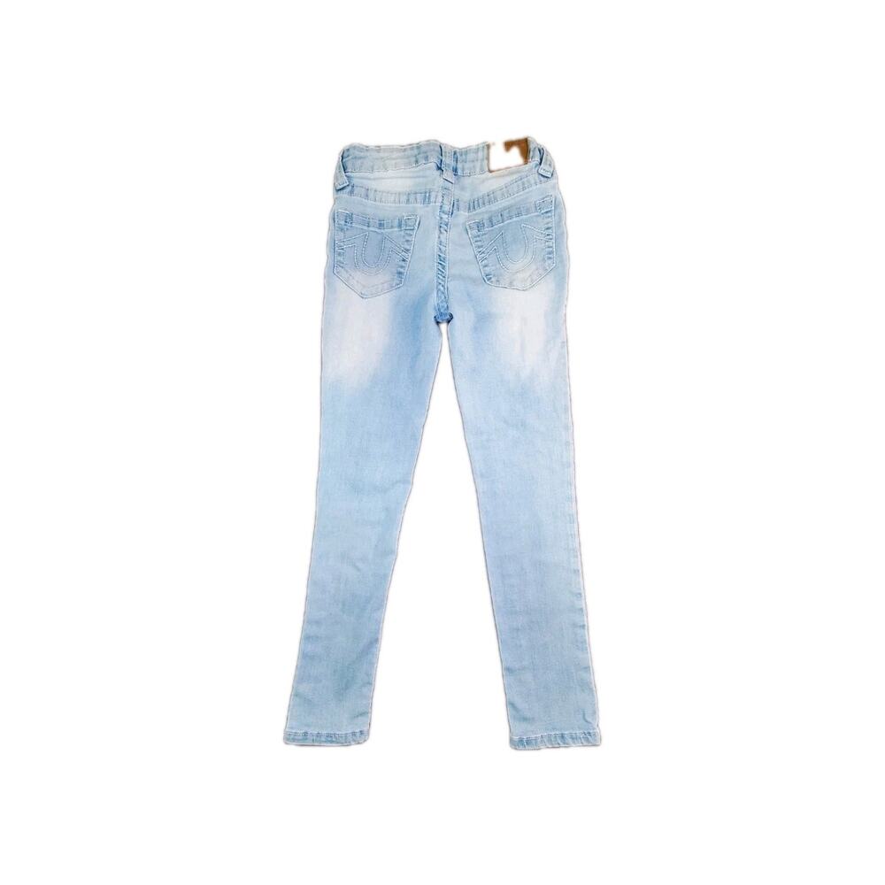 True Religion Girls Sz 7 Halle Mid-Rise Super Skinny Denim Jeans C1-203 - Picture 10 of 12
